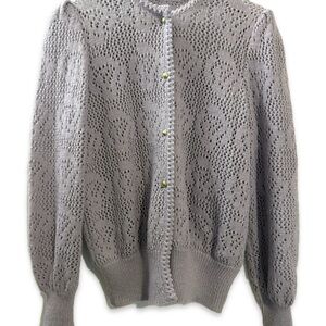 Elegant Purple Knit Women's Sweater Size L